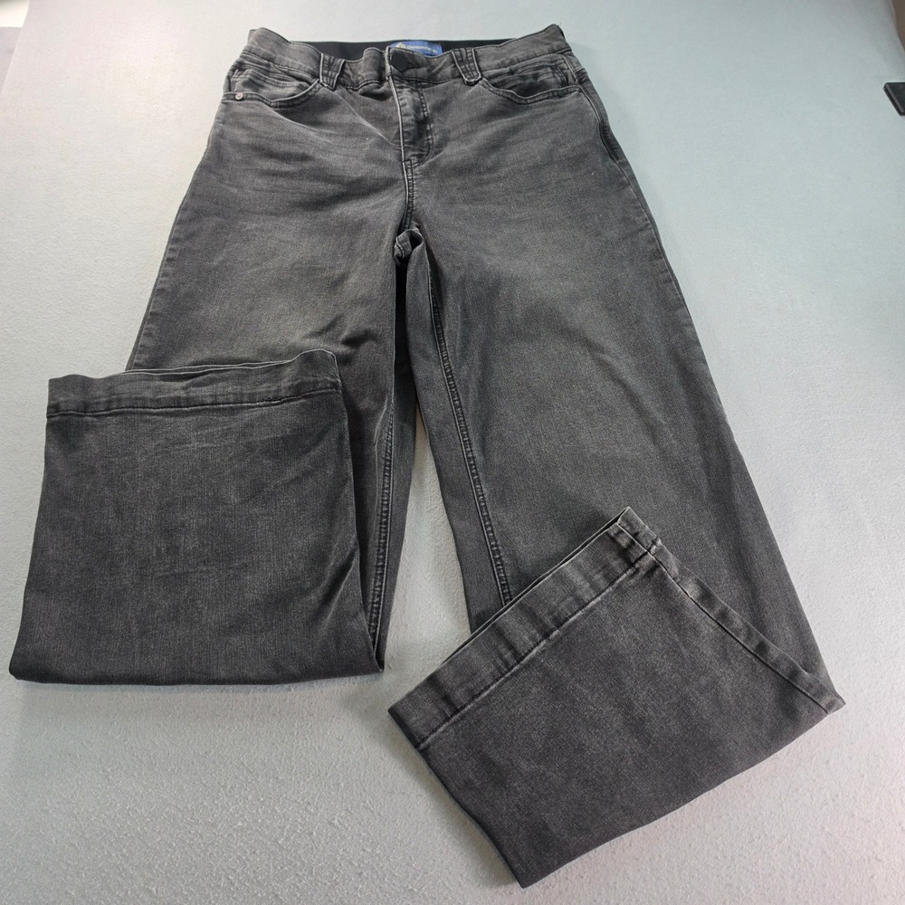 Democracy Absolution Wide Leg Jeans Faded Black Size 10 Y2K Trendy